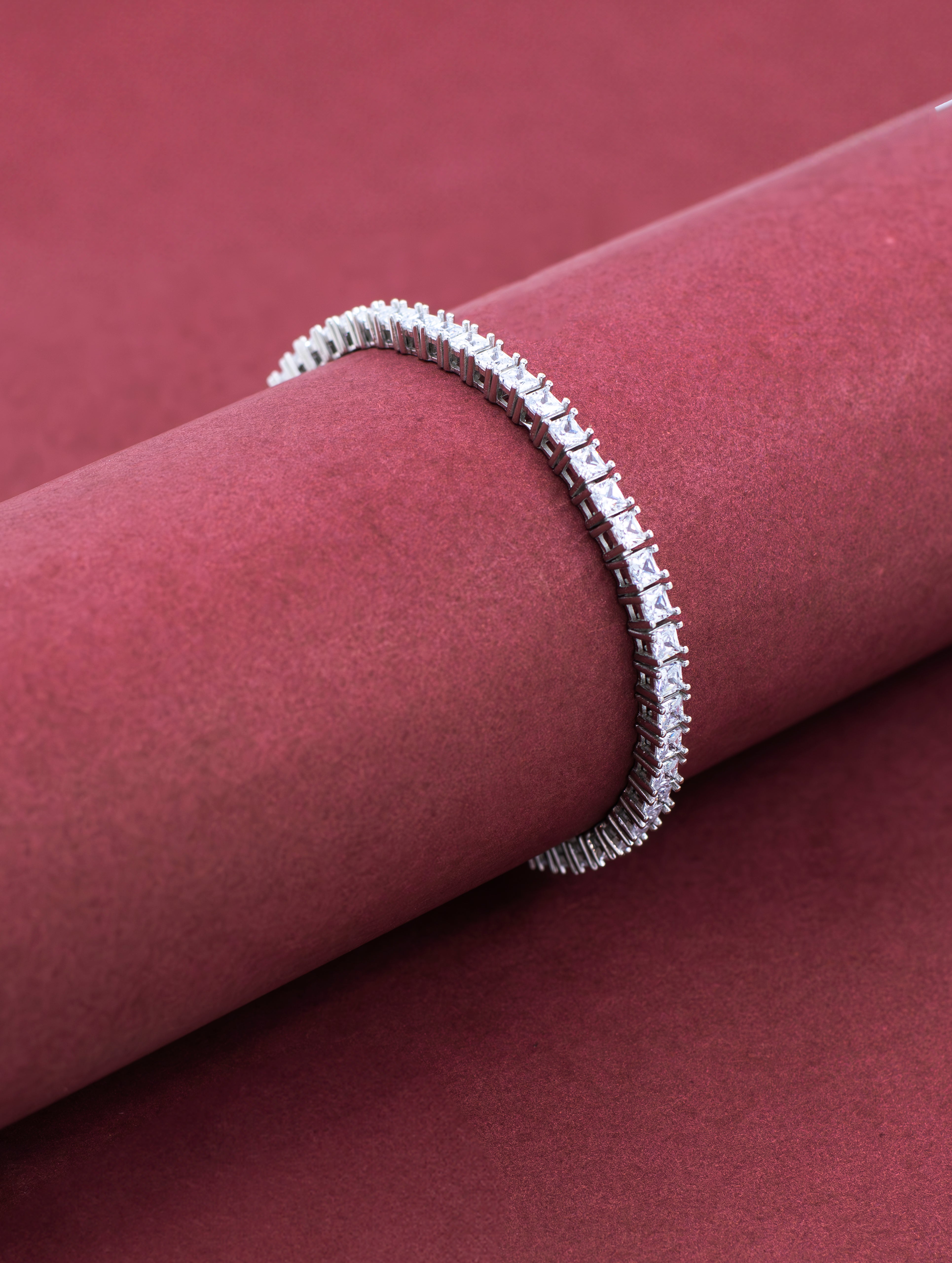 Radiant Rectangular Diamond Tennis Bracelet