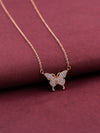 Diamond-Encrusted Butterfly Pendant Necklace