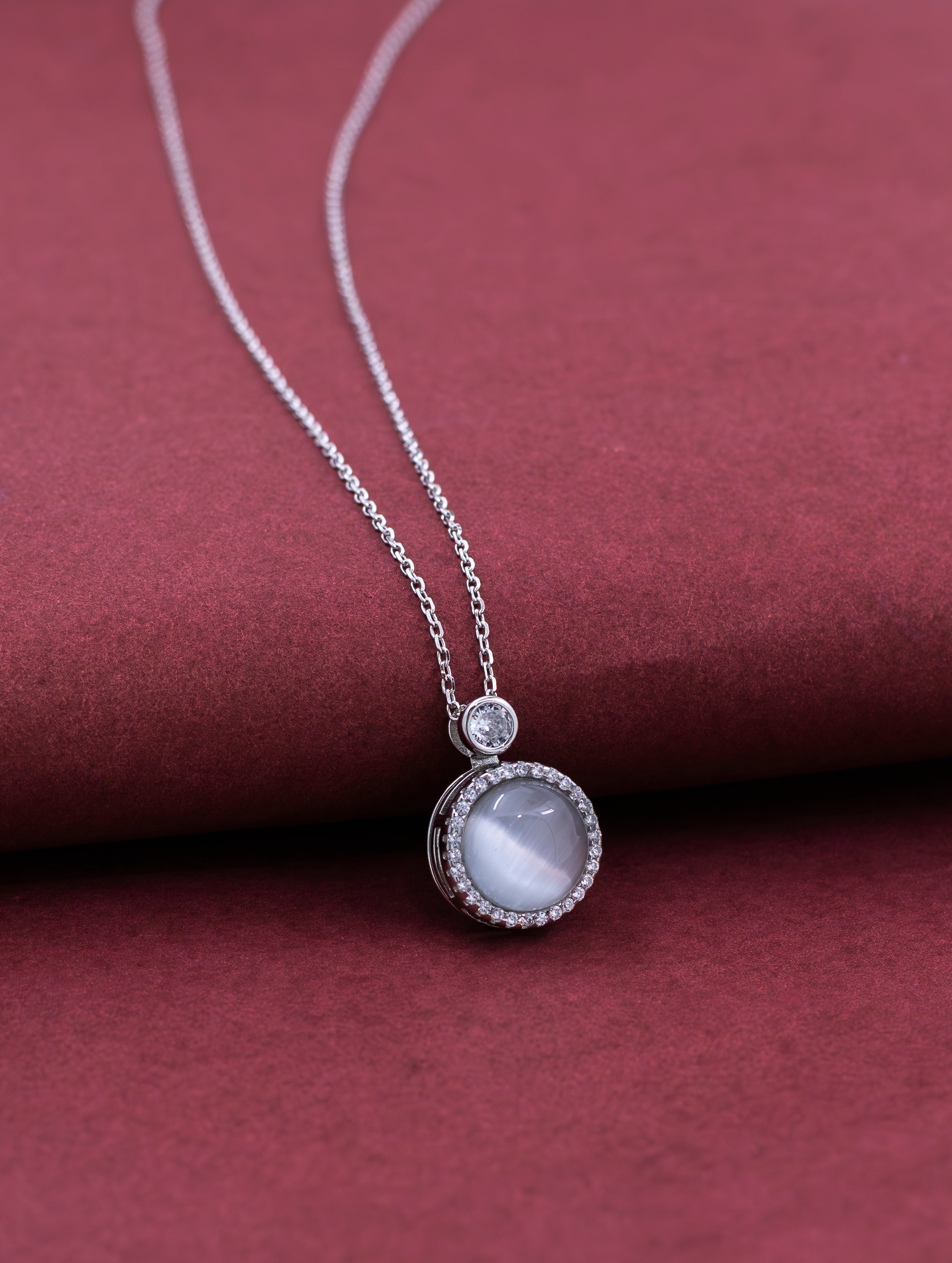 Celestial Moonstone Pendant Necklace