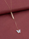 Butterfly Lariat Pendant Necklace